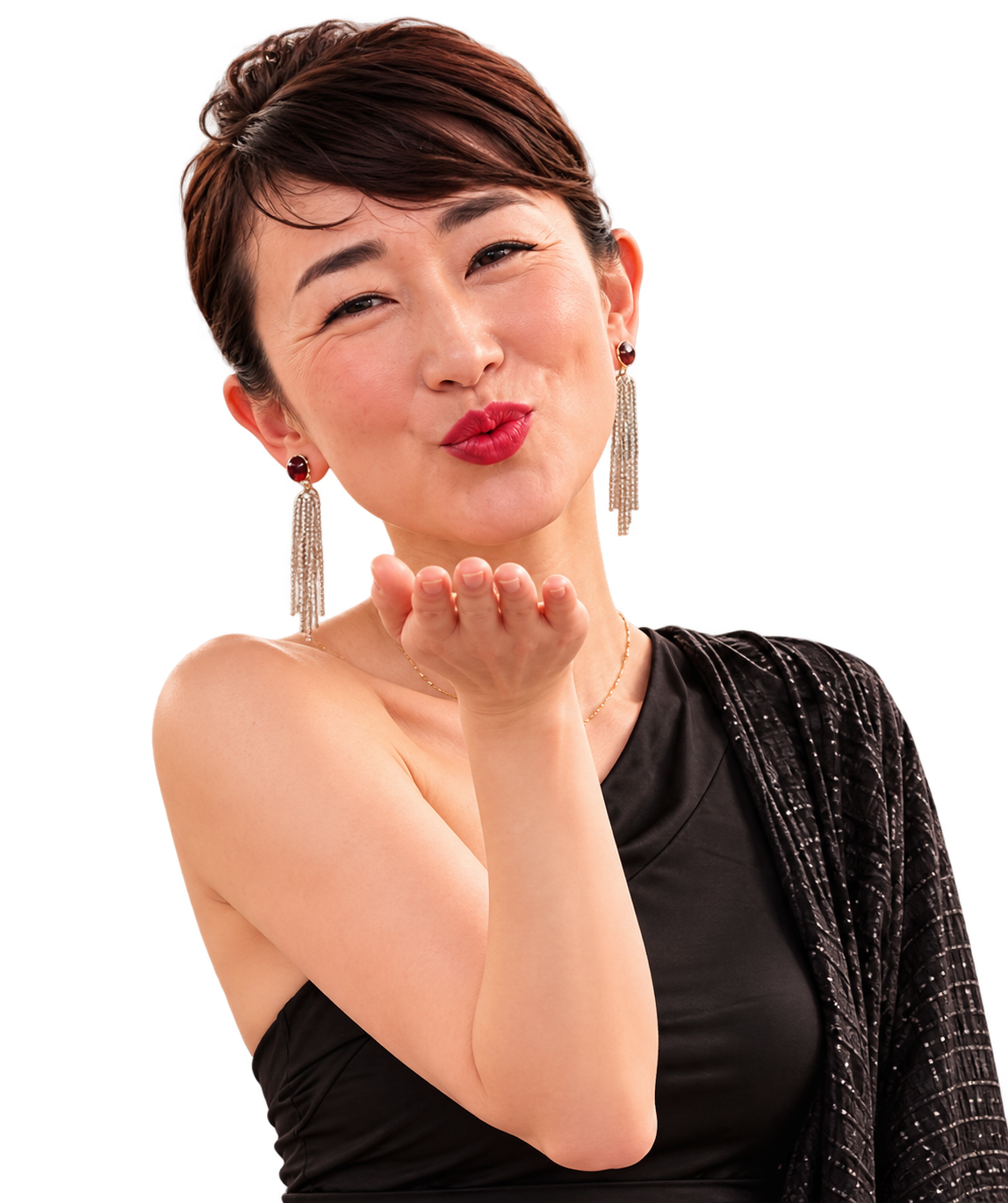 投げキッスでお礼を伝える美子さん